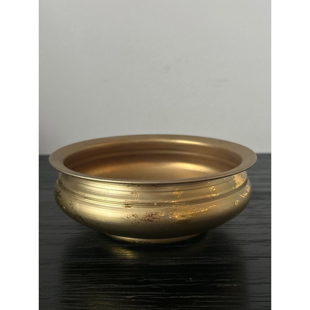 6" Gold Foil Splattered Centerpiece Bowl Casual or Formal Everyday Elegance